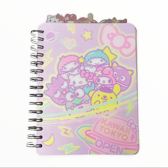 Pink Cute Sanrio Hello Kitty & Friends Kawaii Tokyo Tabbed Journal My Melody - Picture 2 of 16